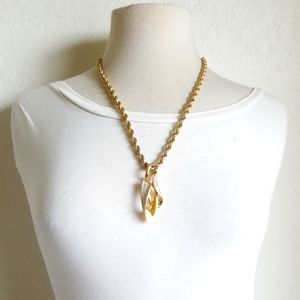 Givenchy '78 Paris New York Diamond Cut Rope Chain Pendant 💎 Big & Bold Chunky